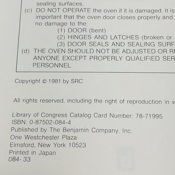 Vintage Sears Kenmore Microwave Cooking Cookbook Recipe Book Picture Beginner - Picture 3 of 10